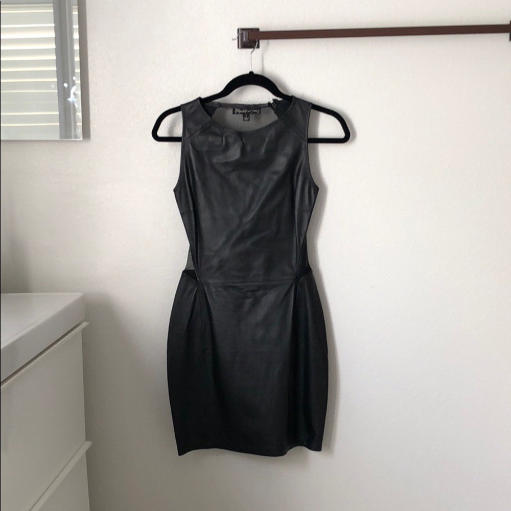 NWOT Elizabeth & James BTD Lamb Leather Dress Sz 0 - Picture 3 of 7